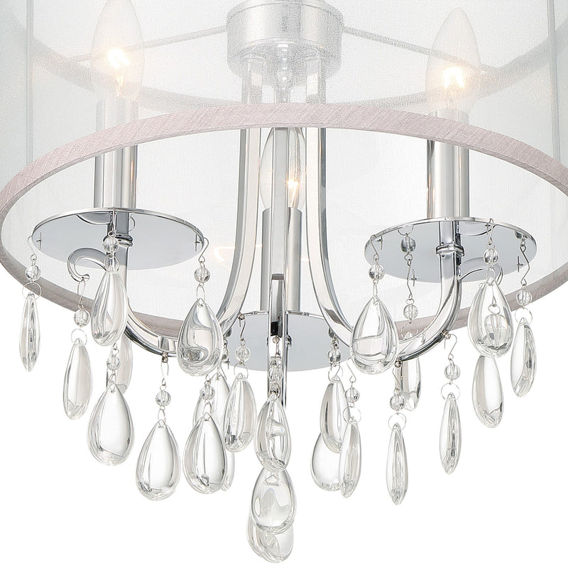 Hampton 3 Light 14" Pendant in Polished Chrome