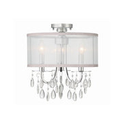 Hampton 3 Light 14" Semi Flush Mount in Polished Chrome