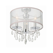 Hampton 3 Light 14" Semi Flush Mount in Polished Chrome