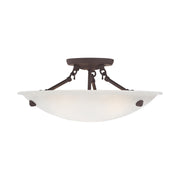 Oasis 3-Light 16" Semi-Flush Mount in Bronze