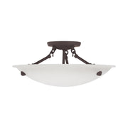 Oasis 3-Light 16" Semi-Flush Mount in Bronze