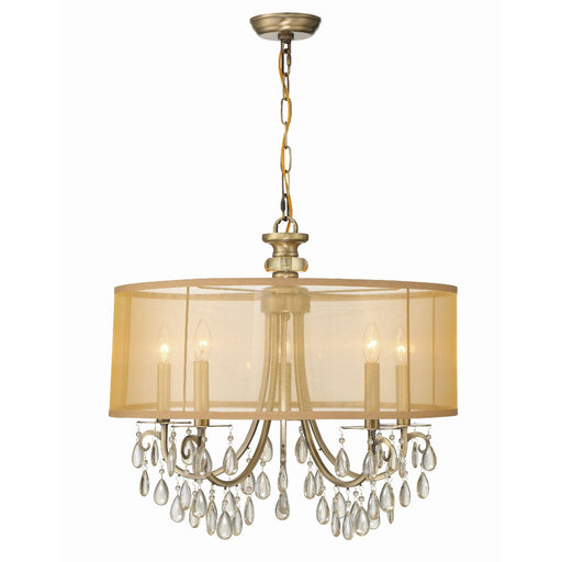 Hampton 5 Light 24" Chandelier in Antique Brass