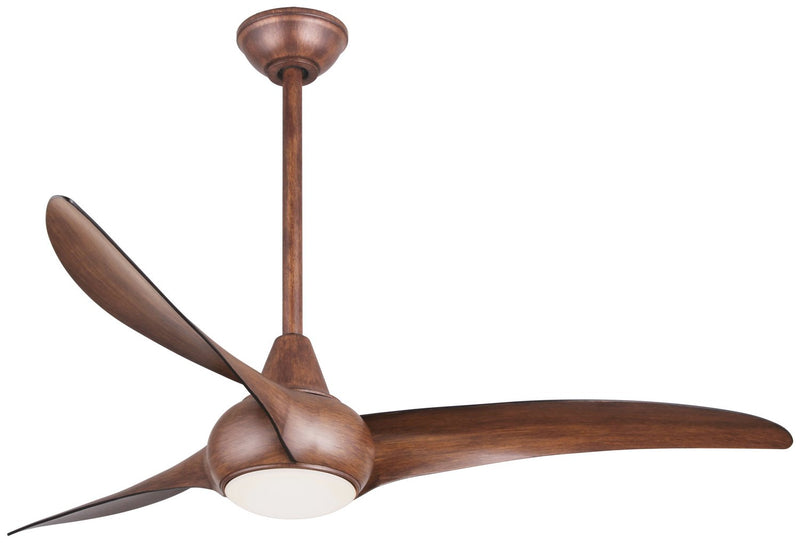 Light Wave 52" LED Ceiling Fan in Distressed Koa