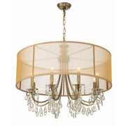 Hampton 8 Light 32" Chandelier in Antique Brass