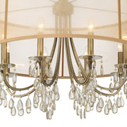 Hampton 8 Light 32" Chandelier in Antique Brass