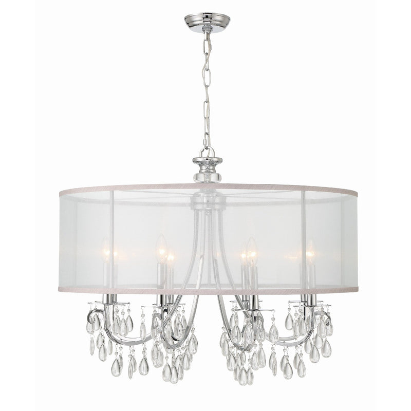 Hampton 8 Light 32" Chandelier in Polished Chrome