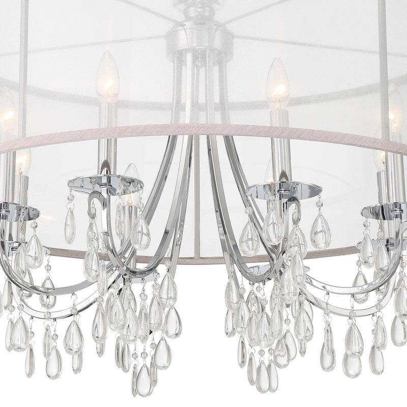 Hampton 8 Light 32" Chandelier in Polished Chrome