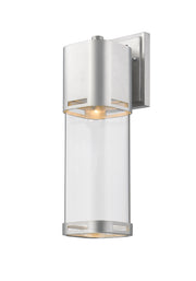 Lestat 1 Light 5" Outdoor Wall Light, 17.5" Tall in Brushed Aluminum