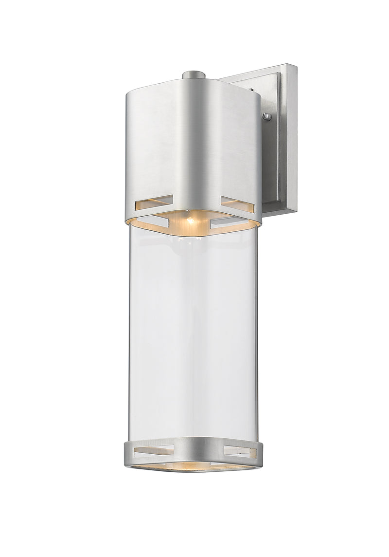 Lestat 1 Light 5" Outdoor Wall Light, 17.5" Tall in Brushed Aluminum
