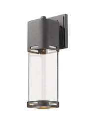 Lestat 1 Light 5" Outdoor Wall Light, 17.5" Tall in Black