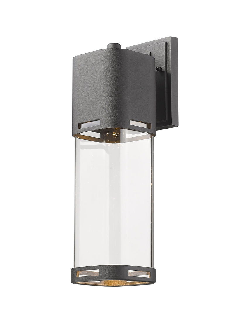 Lestat 1 Light 5" Outdoor Wall Light, 17.5" Tall in Black