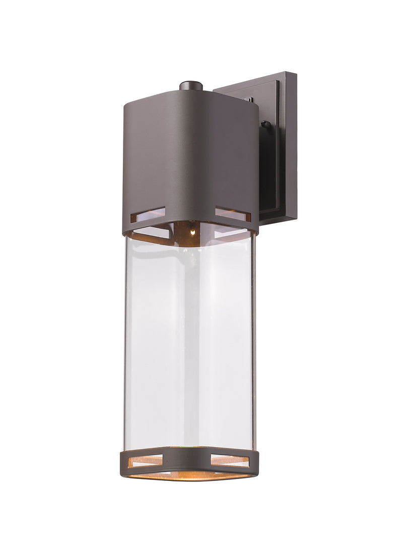 Lestat 1 Light 5" Outdoor Wall Light, 17.5" Tall in Deep Bronze