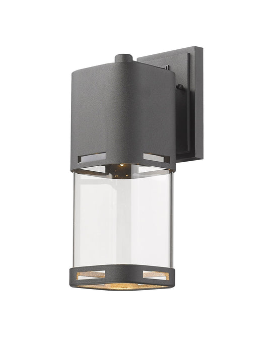 Lestat 1 Light 5" Outdoor Wall Light, 14" Tall in Black