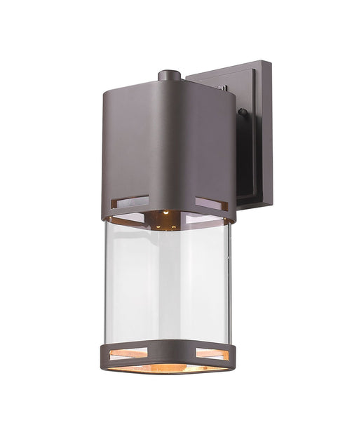 Lestat 1 Light 5" Outdoor Wall Light, 14" Tall in Deep Bronze