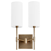 Hamilton 2 Light Wall Sconce in Dark Brass