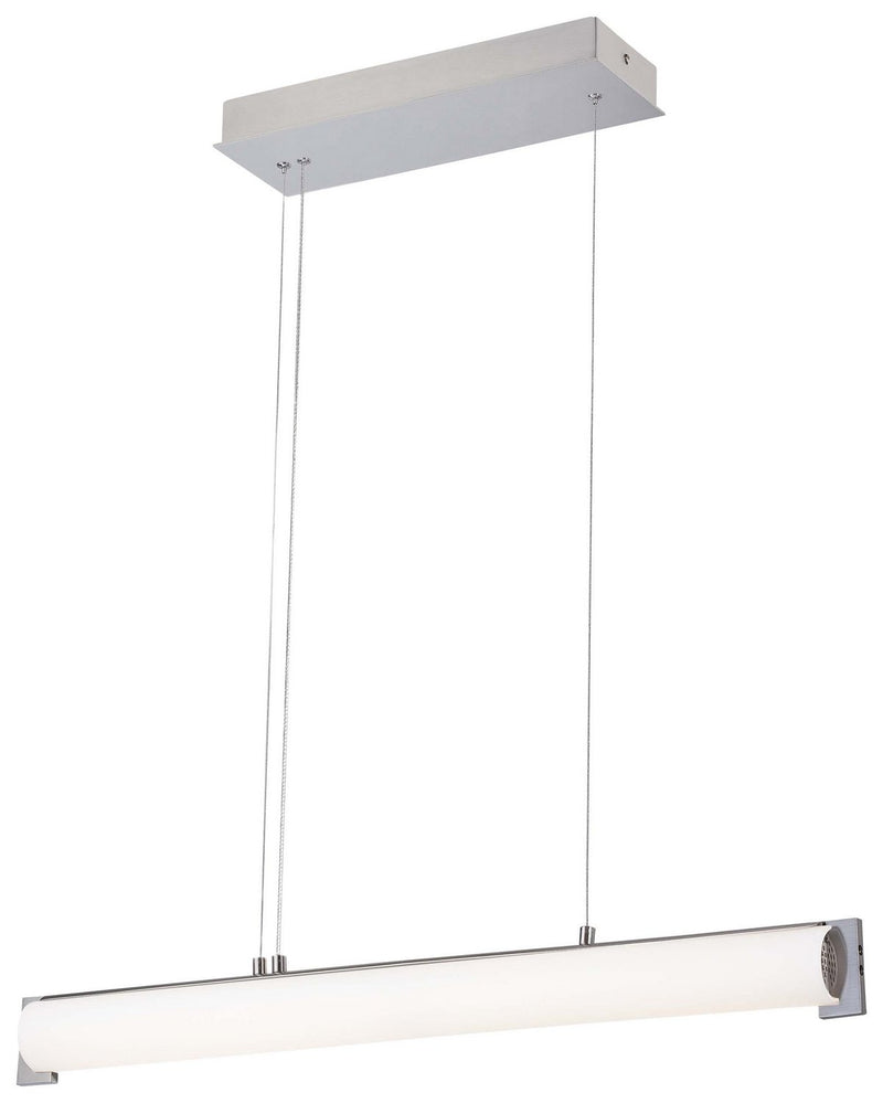 Tube LED Linear Pendant in Brushed Nickel