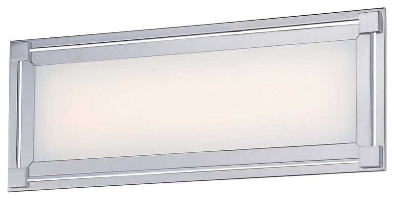 Framed 16" LED Bath Vanity Light in Chrome