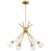 Pontil 6-Light Chandelier in Honey Gold