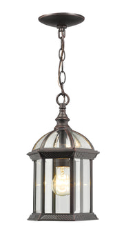 Annex 1 Light 8" Outdoor Chain Mount Ceiling Fixture in Rust