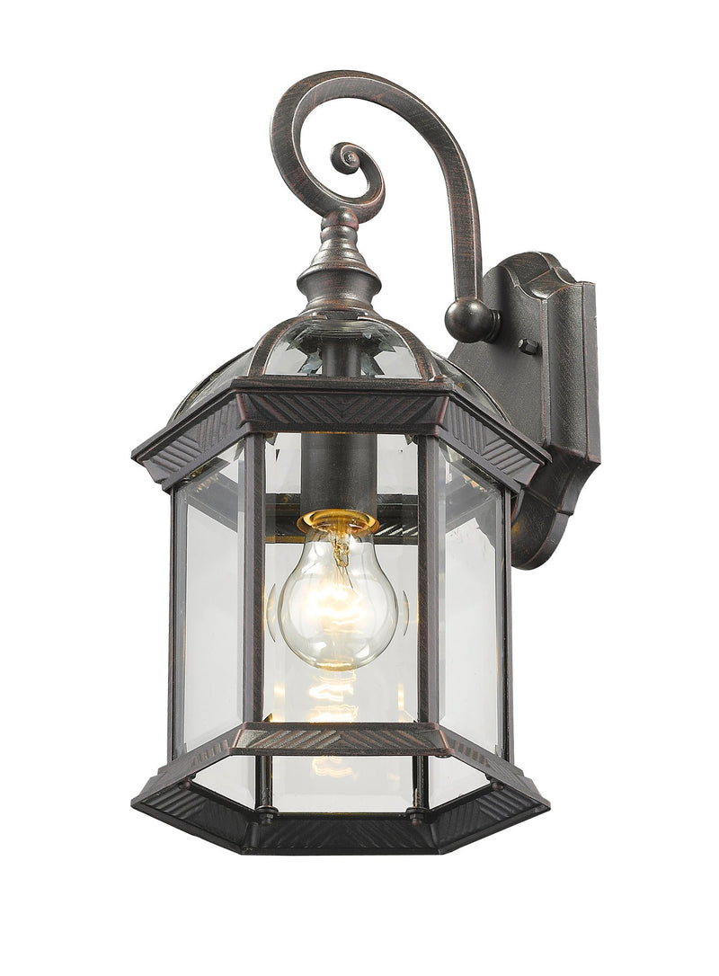 Annex 1 Light 8" Outdoor Wall Light in Rust