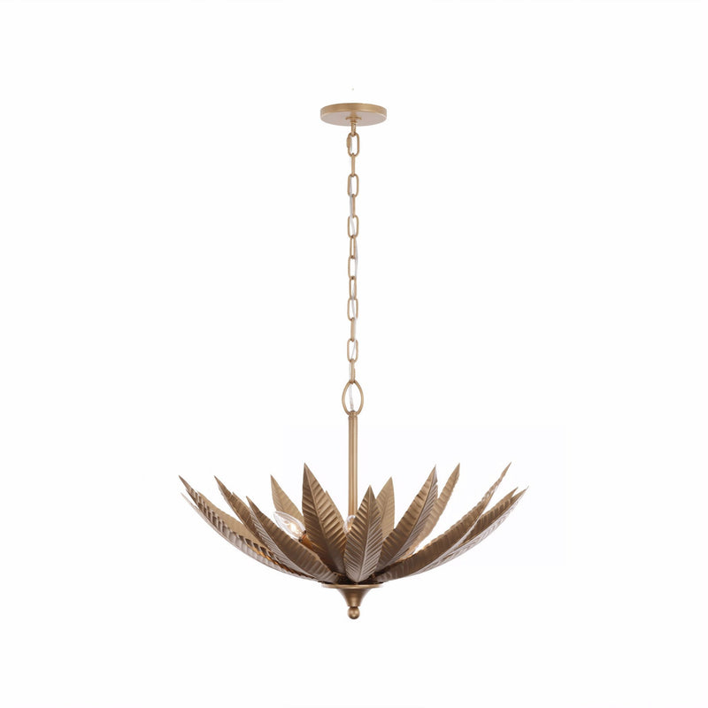 Zanara 3-Light 19" Pendant in Brass Kisser