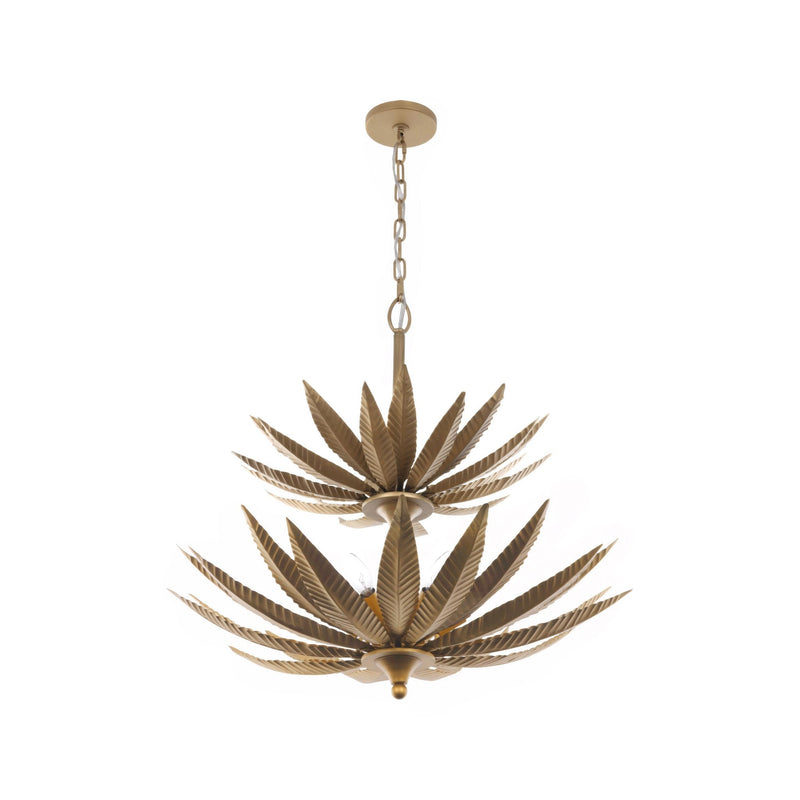 Zanara 9-Light 26" Multi-Tier Pendant in Brass Kisser