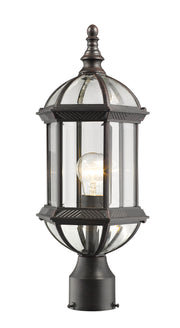 Annex 1 Light 8" Outdoor Post Mount Fixture in Rust, Post Top Only