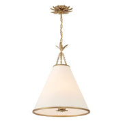 Broche 4 Light 18" Pendant in Antique Gold