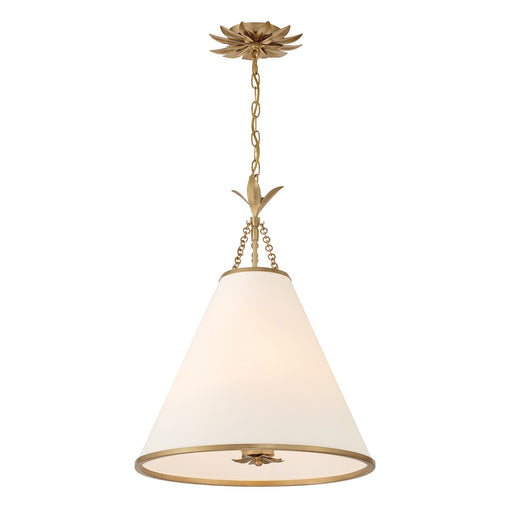 Broche 4 Light 18" Pendant in Antique Gold