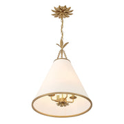 Broche 4 Light 18" Pendant in Antique Gold