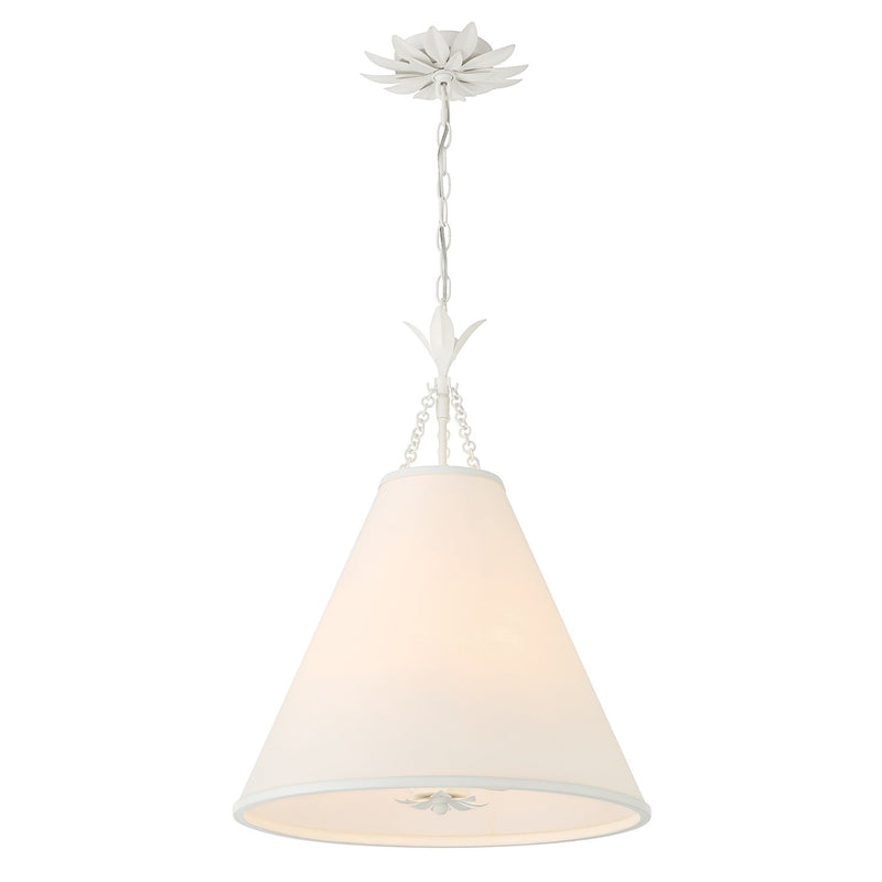 Broche 4 Light 18" Pendant in Matte White