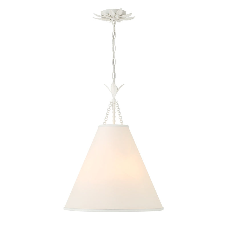 Broche 4 Light 18" Pendant in Matte White
