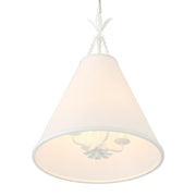 Broche 4 Light 18" Pendant in Matte White