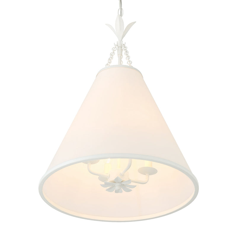 Broche 4 Light 18" Pendant in Matte White