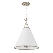 Broche 4 Light 18" Pendant in Antique Silver