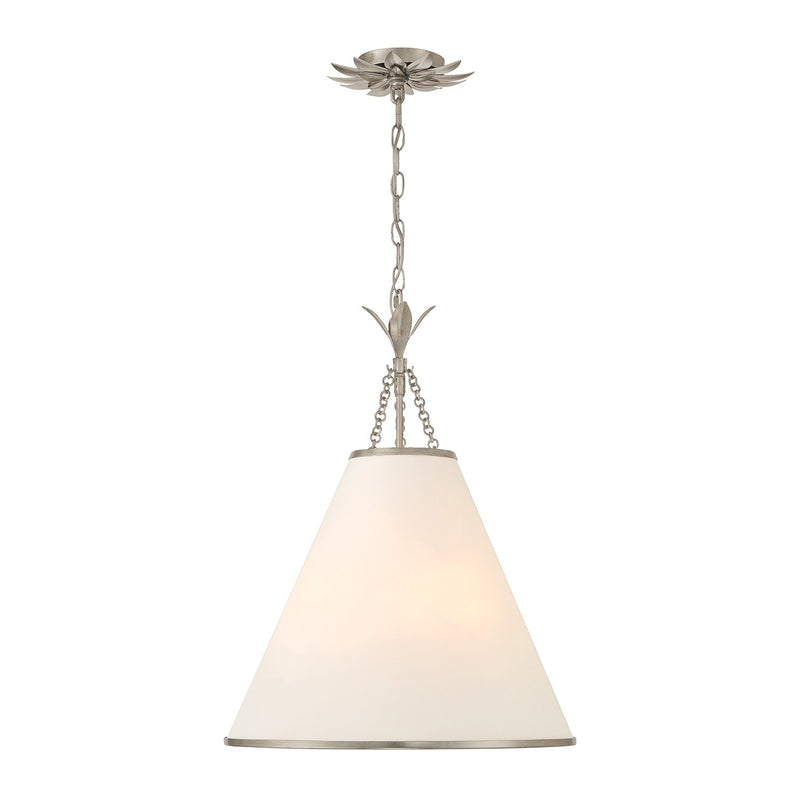 Broche 4 Light 18" Pendant in Antique Silver