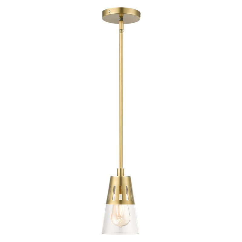Brynhurst Mini Pendant in Natural Brass