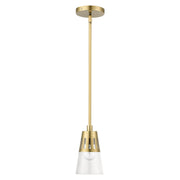 Brynhurst Mini Pendant in Natural Brass