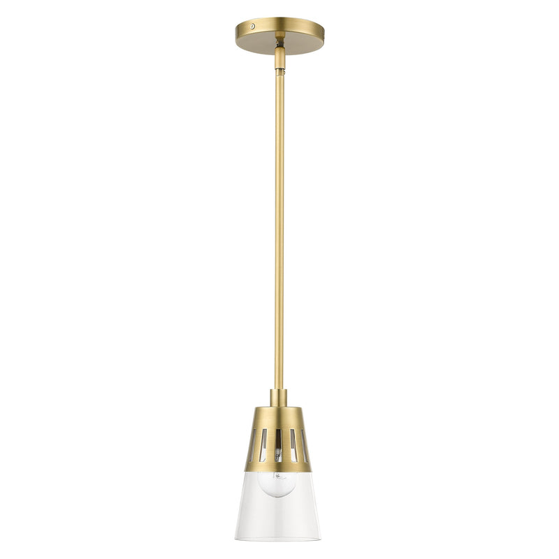 Brynhurst Mini Pendant in Natural Brass