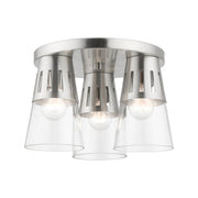 Brynhurst 3-Light Flush Mount in Brushed Nickel