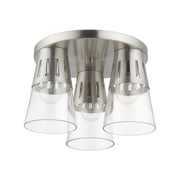 Brynhurst 3-Light Flush Mount in Brushed Nickel