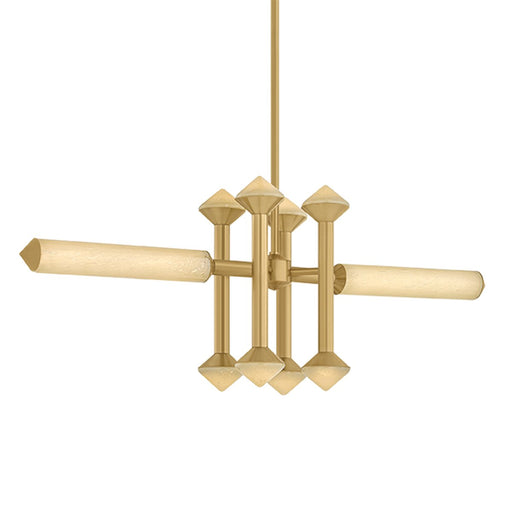 Hydra 10-Light Linear Chandelier in Vintage Brass