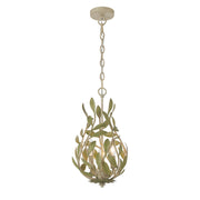 Broche 3 Light 9" Chandelier in Champagne Green Tea