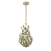 Broche 3 Light 9" Chandelier in Champagne Green Tea