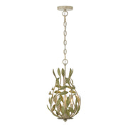 Broche 3 Light 9" Chandelier in Champagne Green Tea