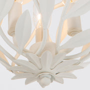 Broche 3 Light 9" Semi Flush Mount in Matte White