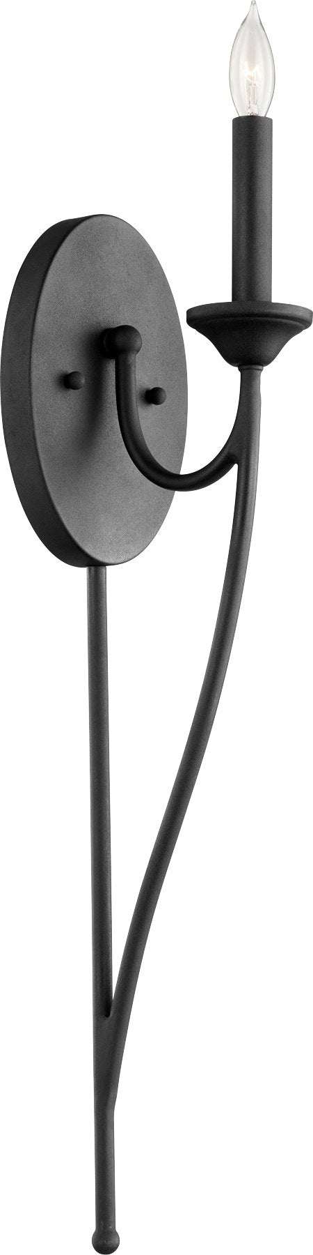 Brooks 1 Light Wall Sconce in Textured Black