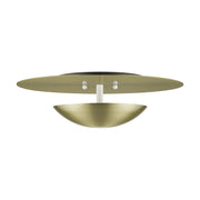 Ventura 2-Light Large Semi-Flush Mount / Wall Sconce in Antique Brass