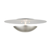 Ventura 2-Light Large Semi-Flush Mount / Wall Sconce in Brushed Nickel
