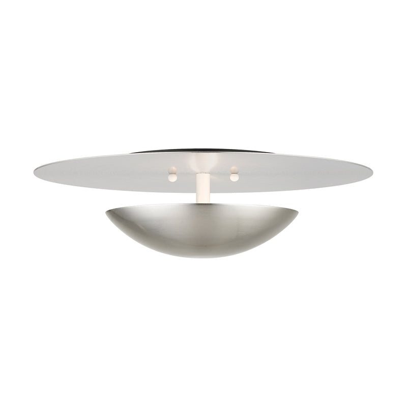 Ventura 2-Light Large Semi-Flush Mount / Wall Sconce in Brushed Nickel